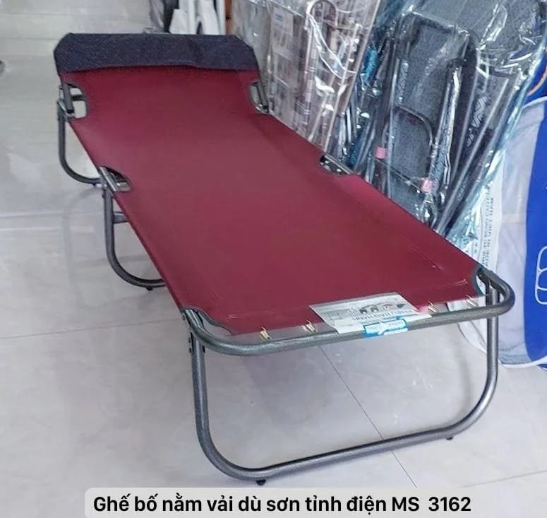 Giường bố nằm vải dù sơn tỉnh điện MS 3162