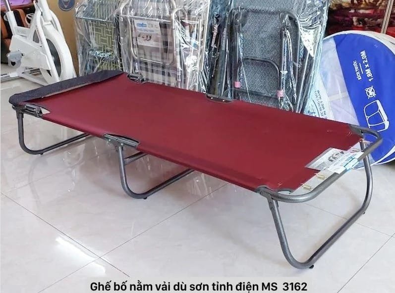 Giường bố nằm vải dù sơn tỉnh điện MS 3162