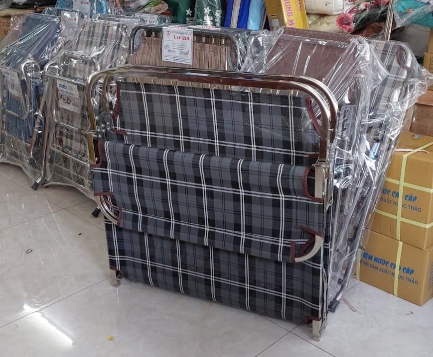 Giường xếp inox vải lưới cỡ lớn mua ở đâu uy tín tại TPHCM