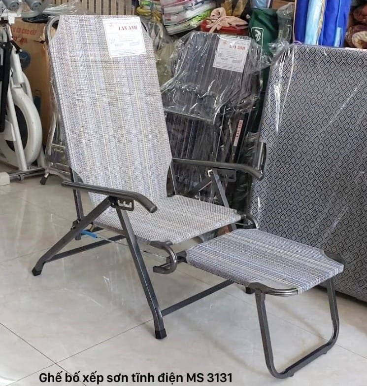 Ghế bố xếp sơn tĩnh điện MS 3131 khung thép vải bố siêu bền 8 Ghế bố xếp sơn tĩnh điện
