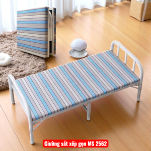 Giường sắt xếp gọn đa năng có nệm