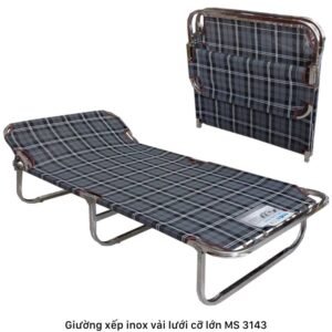 Giường xếp inox vải lưới cỡ lớn MS 3143 | GIAO HỎA TỐC TPHCM