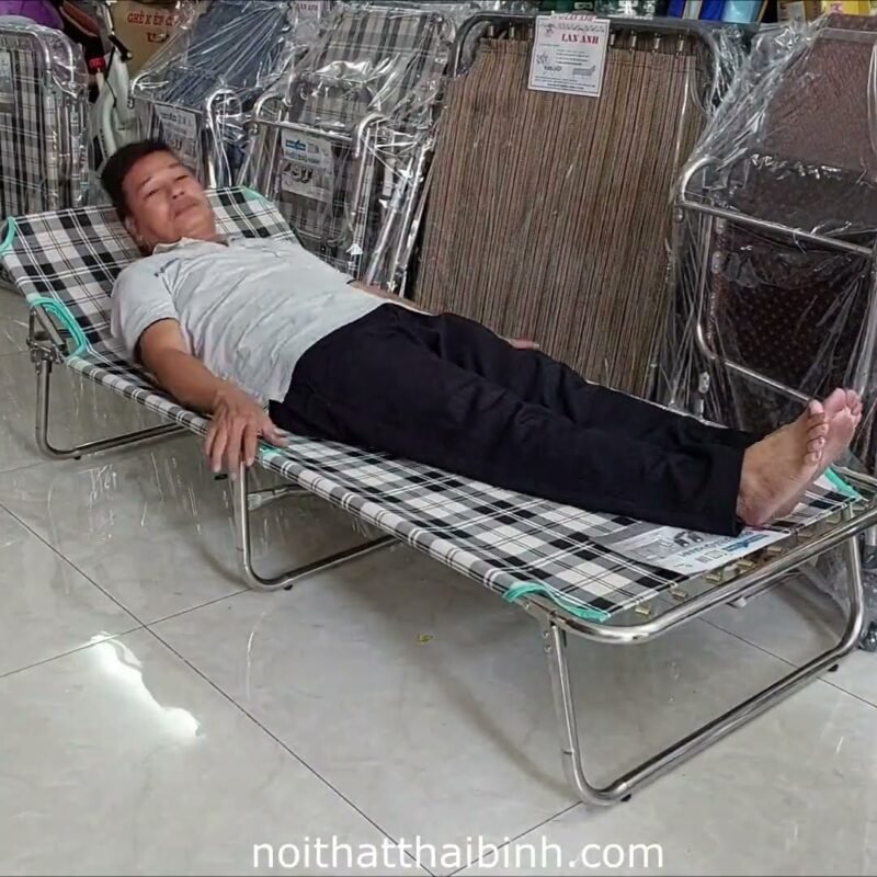 Ghế bố nằm inox MS 3142 | Thương hiệu THÀNH CÔNG Chính Hãng - Hình ảnh 4