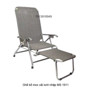 Ghế bố inox vải lưới nhập MS 1911 | Giao ngay 2 giờ tại TPHCM