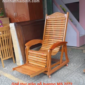 Ghế thư giãn gỗ hương MS 2272 chính hãng, giao hỏa tốc TPHCM