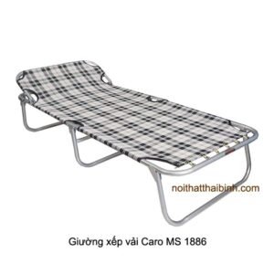 Giường xếp vải caro MS 1886 | GIAO HỎA TỐC TPHCM