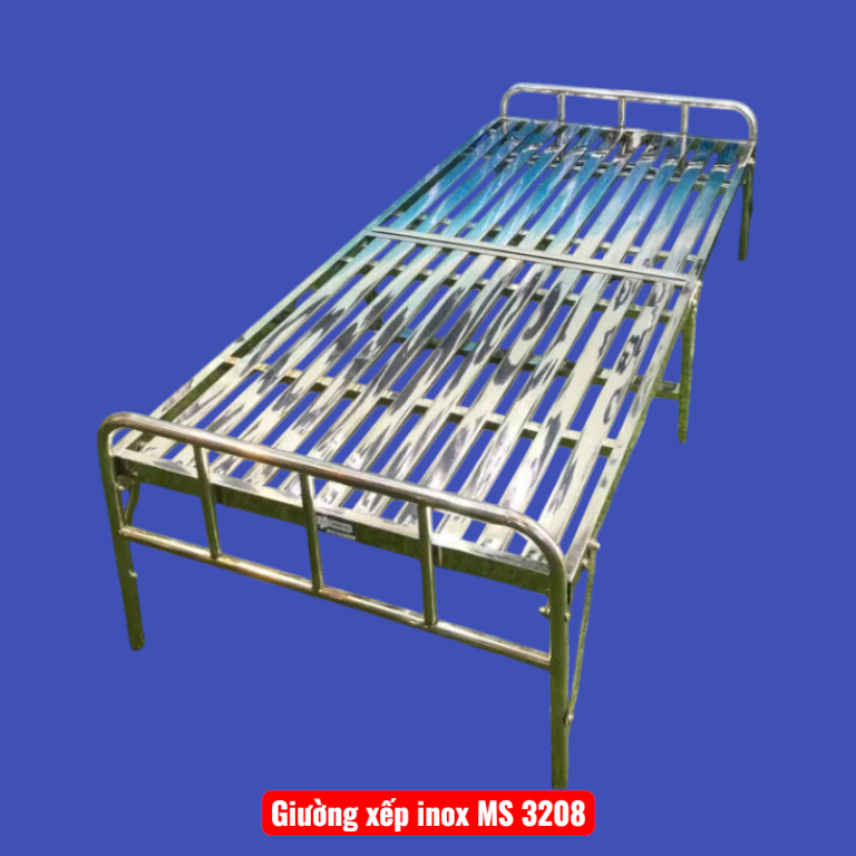Giường xếp inox gấp gọn cao cấp