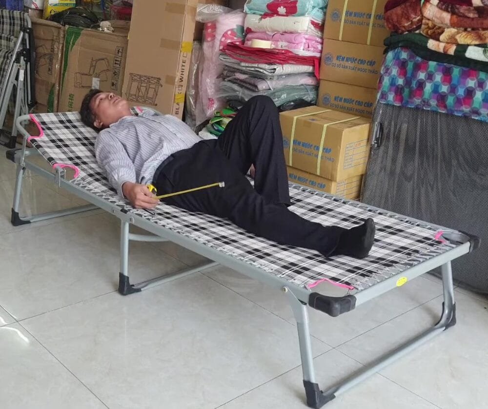 Giường Bố Xếp Vải Khung Thép Sơn Tĩnh Điện Cỡ Lớn MS 2843 15 Giường Bố Xếp Vải Khung Thép Sơn Tĩnh Điện Cỡ Lớn MS 2843