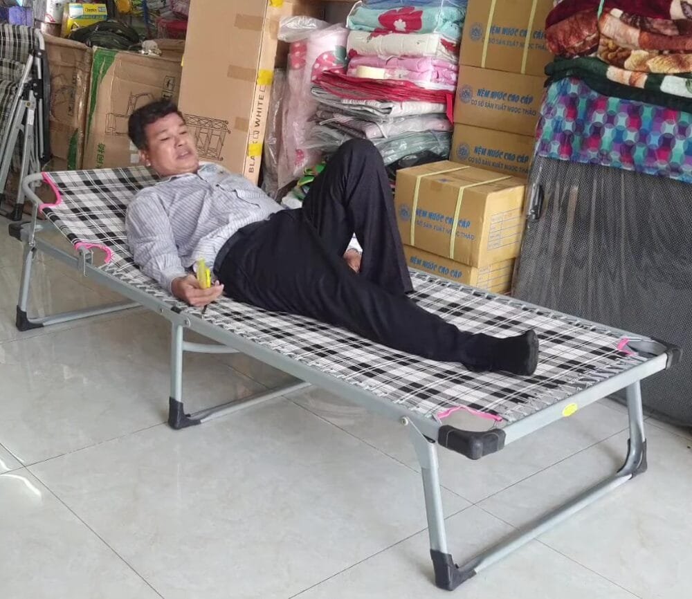 Giường Bố Xếp Vải Khung Thép Sơn Tĩnh Điện Cỡ Lớn MS 2843 14 Giường Bố Xếp Vải Khung Thép Sơn Tĩnh Điện Cỡ Lớn MS 2843
