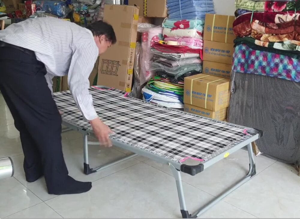 Giường Bố Xếp Vải Khung Thép Sơn Tĩnh Điện Cỡ Lớn MS 2843 10 Giường Bố Xếp Vải Khung Thép Sơn Tĩnh Điện Cỡ Lớn MS 2843