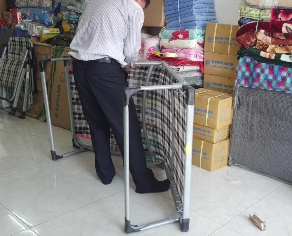 Giường Bố Xếp Vải Khung Thép Sơn Tĩnh Điện Cỡ Lớn MS 2843 9 Giường Bố Xếp Vải Khung Thép Sơn Tĩnh Điện Cỡ Lớn MS 2843