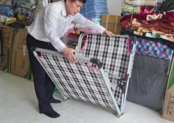 Mua ghế bố xếp khung sơn tĩnh điện, vải lưới bền chắc