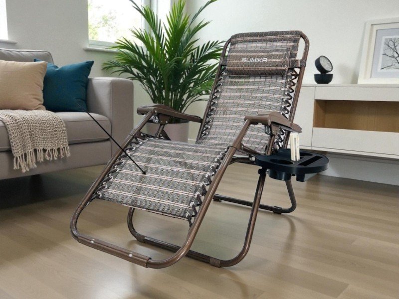 Ghế bố nằm inox cao cấp điều chỉnh 7 mức ngả thoải mái