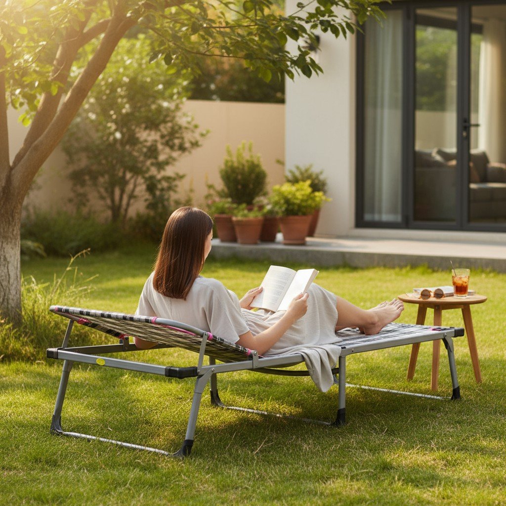 Giường gấp văn phòng giá rẻ khung thép chắc chắn