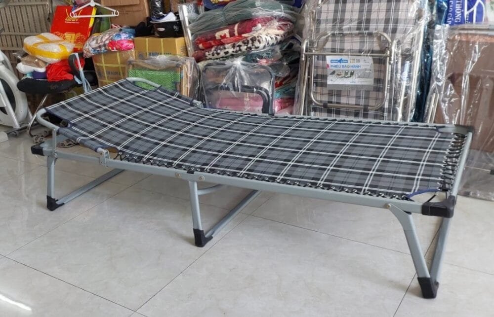 Mua ghế bố xếp khung sơn tĩnh điện, vải lưới bền chắc 8 Ghế bố xếp khung sơn tĩnh điện vải lưới gấp gọn