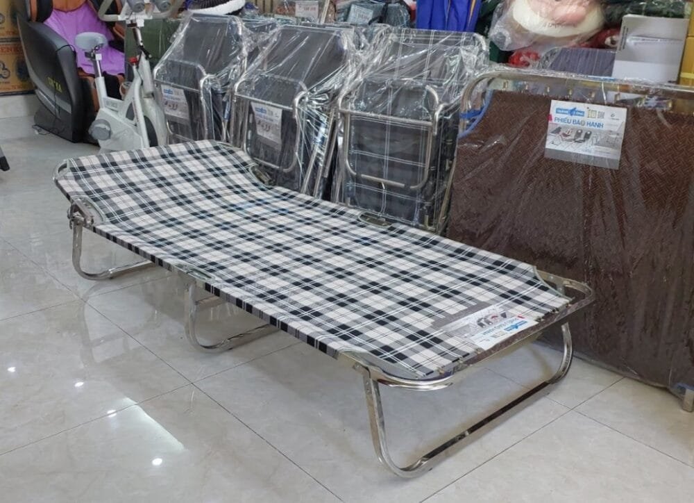 Mua ghế bố xếp khung sơn tĩnh điện, vải lưới bền chắc 7 Giá ghế bố xếp TPHCM