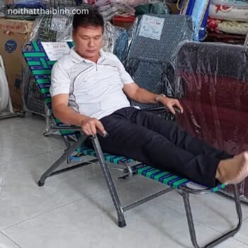 Ghế bố xếp đan dây dù bẹ