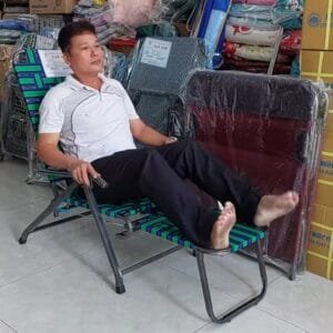 Ghế bố xếp có gác chân