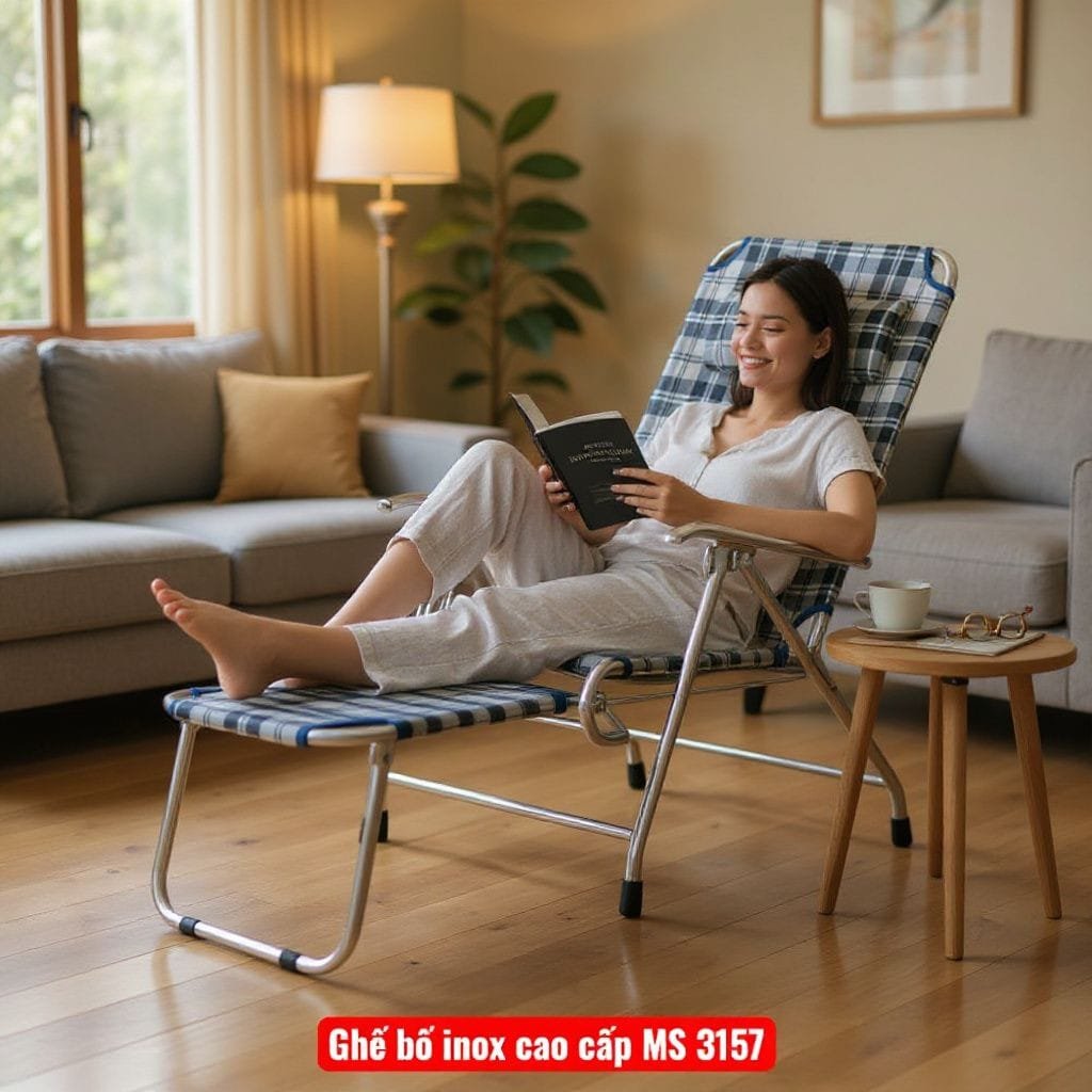 Mẫu 4 bước chọn ghế bố phù hợp không gian đẹp gấp gọn tiện lợi