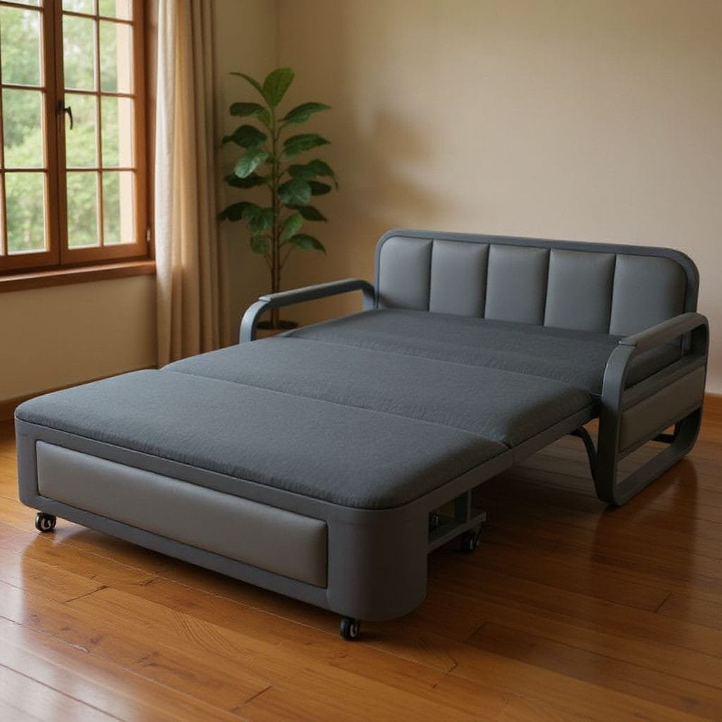giường sắt xếp gọn 1m6 cho gia đình